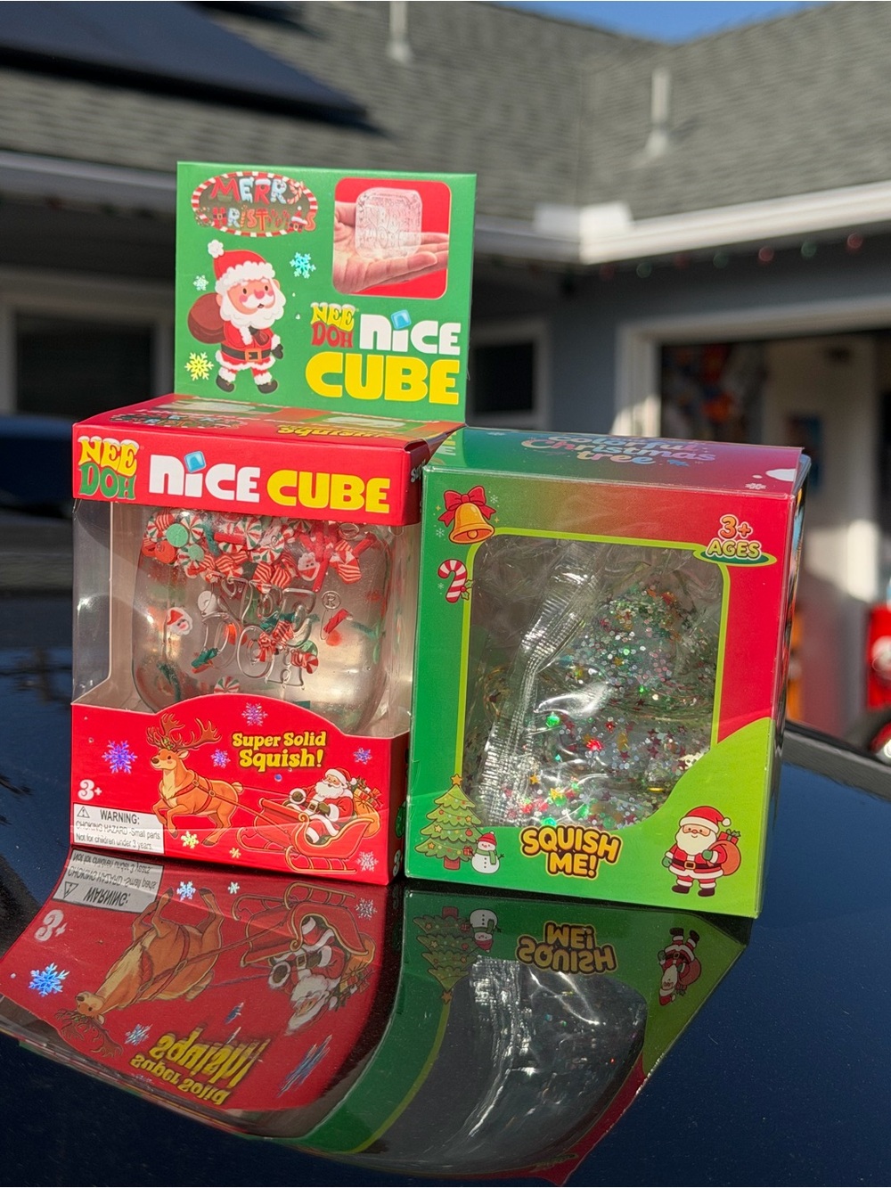 Christmas NeeDoh Nice Cube and Christmas Tree- Set of 2